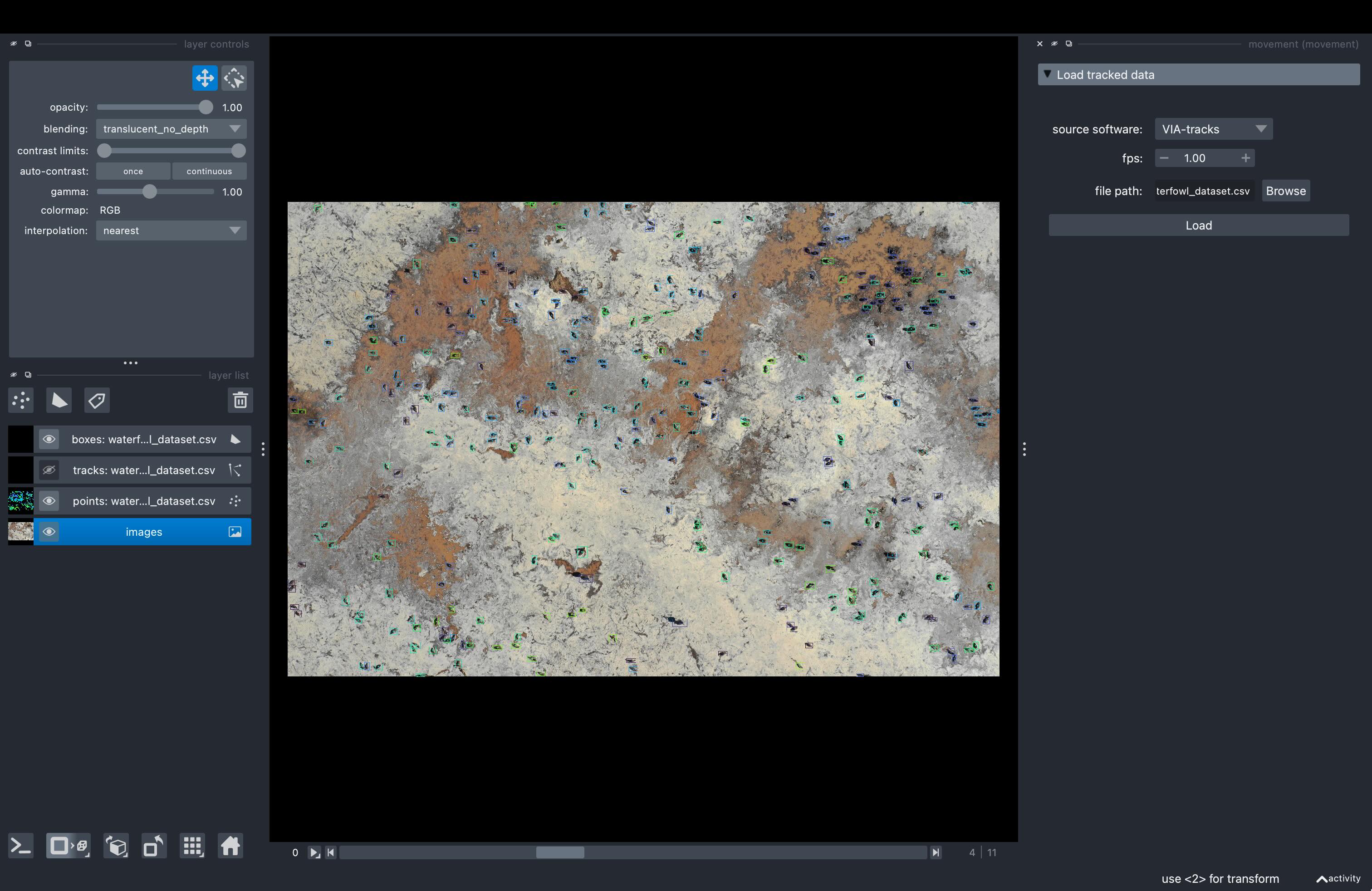 Bounding box annotations in napari